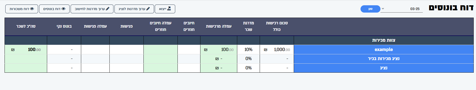 הגדרת מדרגות בונוס