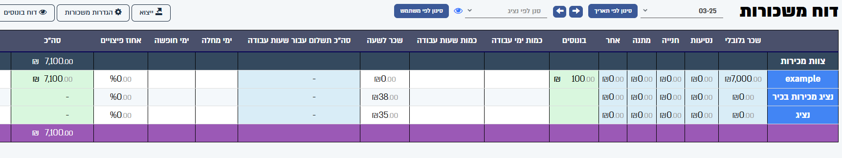 דוח משכורות